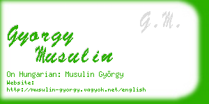 gyorgy musulin business card